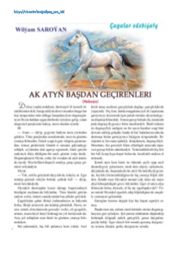 Ak atyň başdan geçirenleri